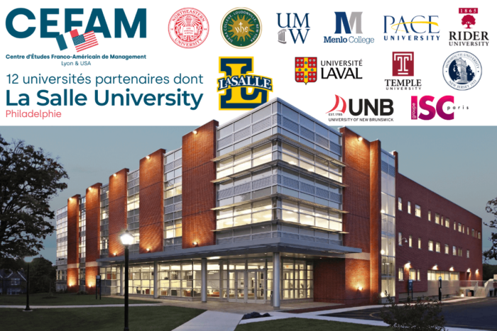 École de management Lyon : CEFAM et ses 12 universités partenaires.